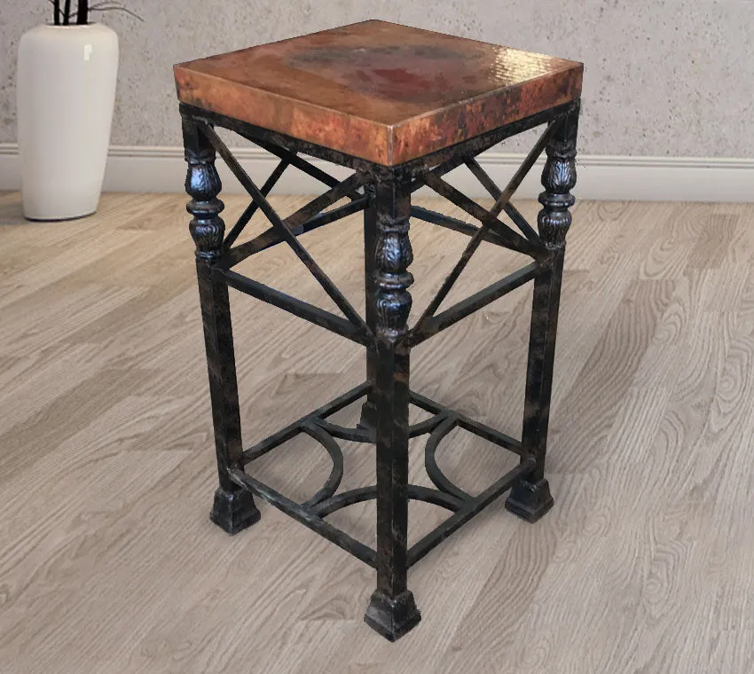 Custom Copper Square Side Table