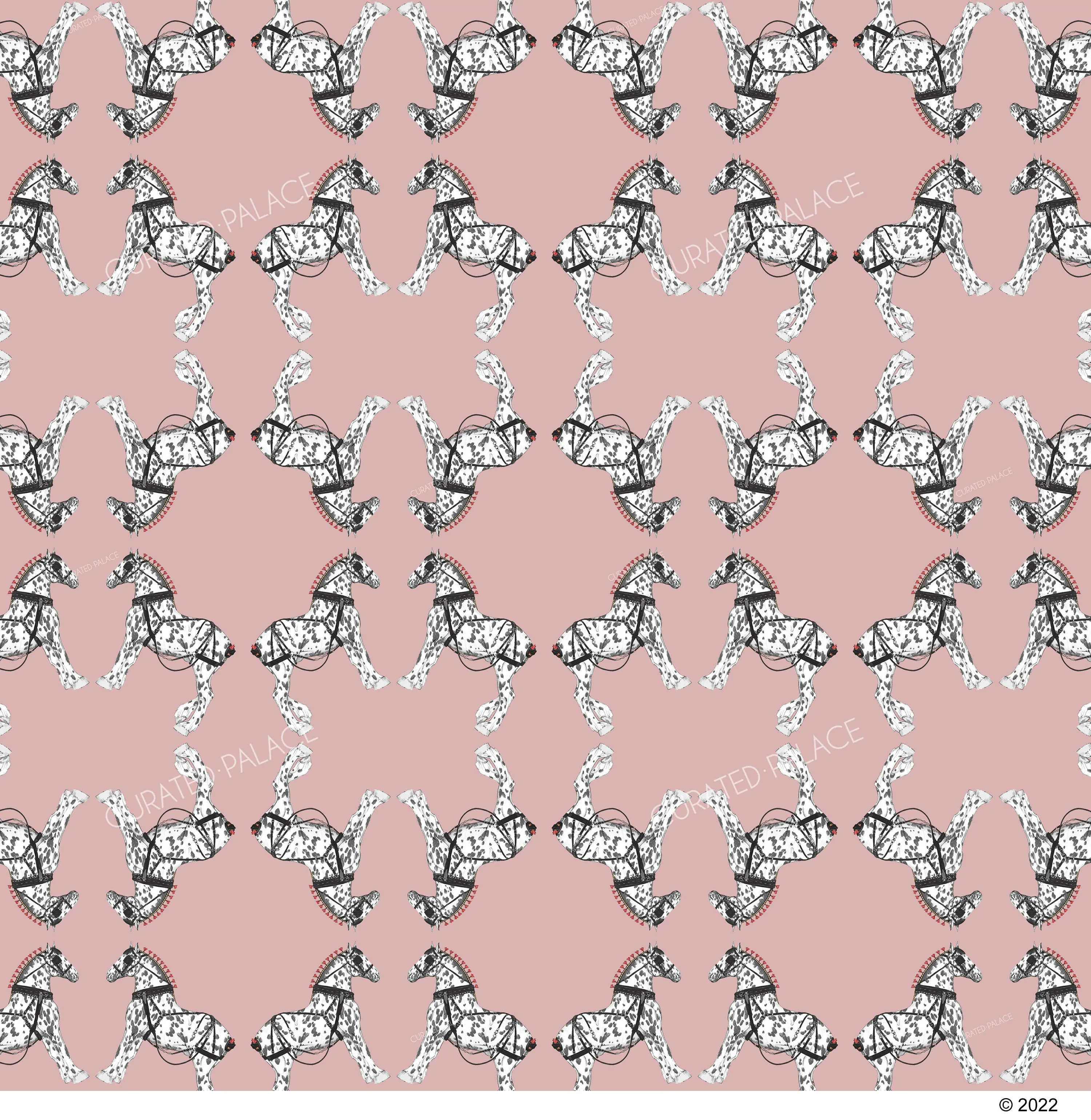 DANCING HORSES FABRIC