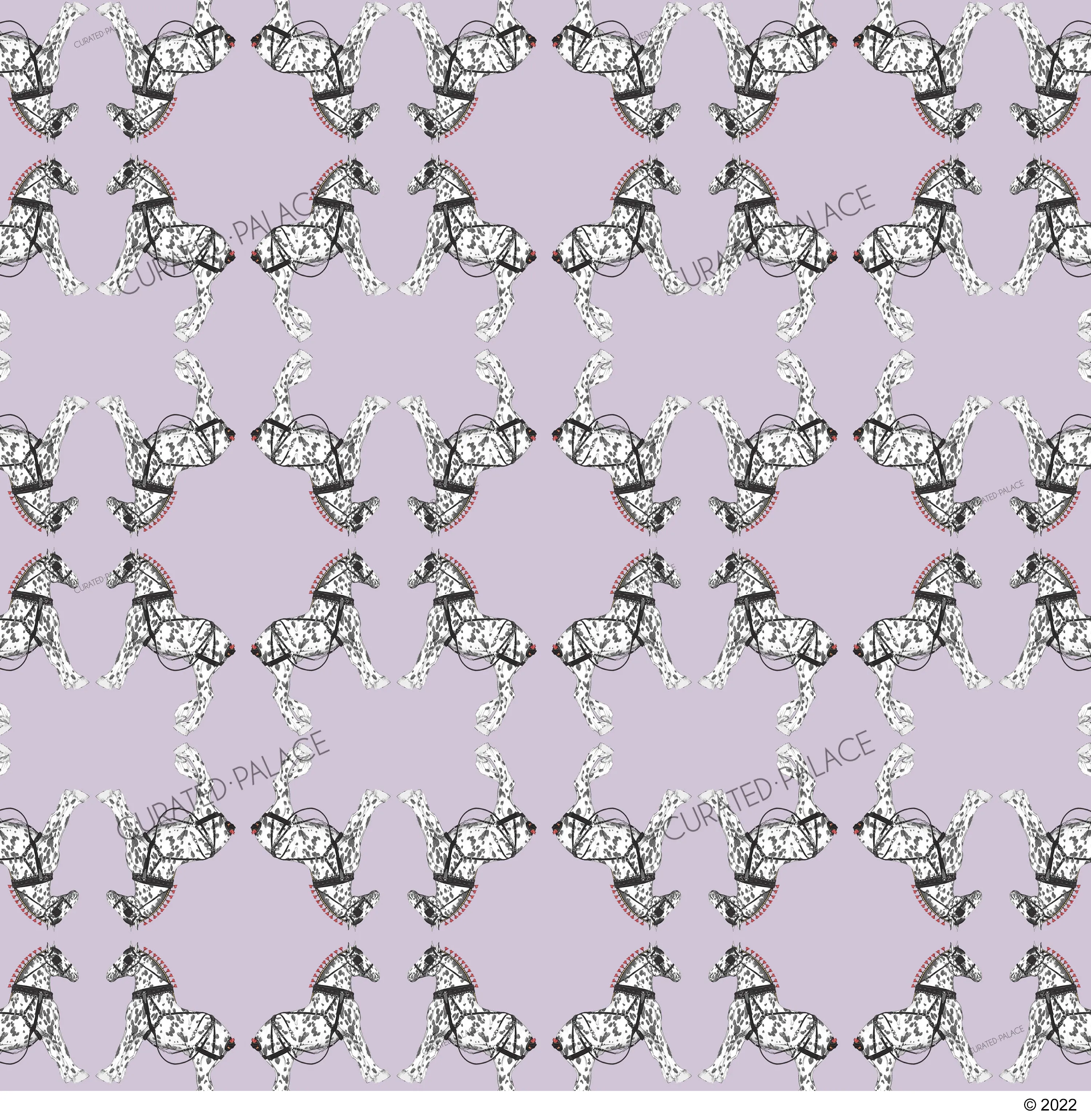 DANCING HORSES FABRIC