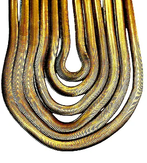 Debra Fine Yohai. Unsigned Vintage Goldplated Multi Strand Runway Statement Necklace