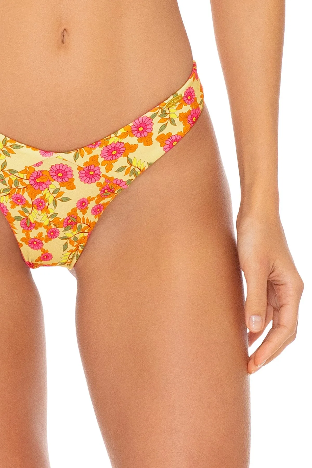 DESERT ANGEL - Bandeau Top & Tab Side High Leg Thong Bottom • Buttercream