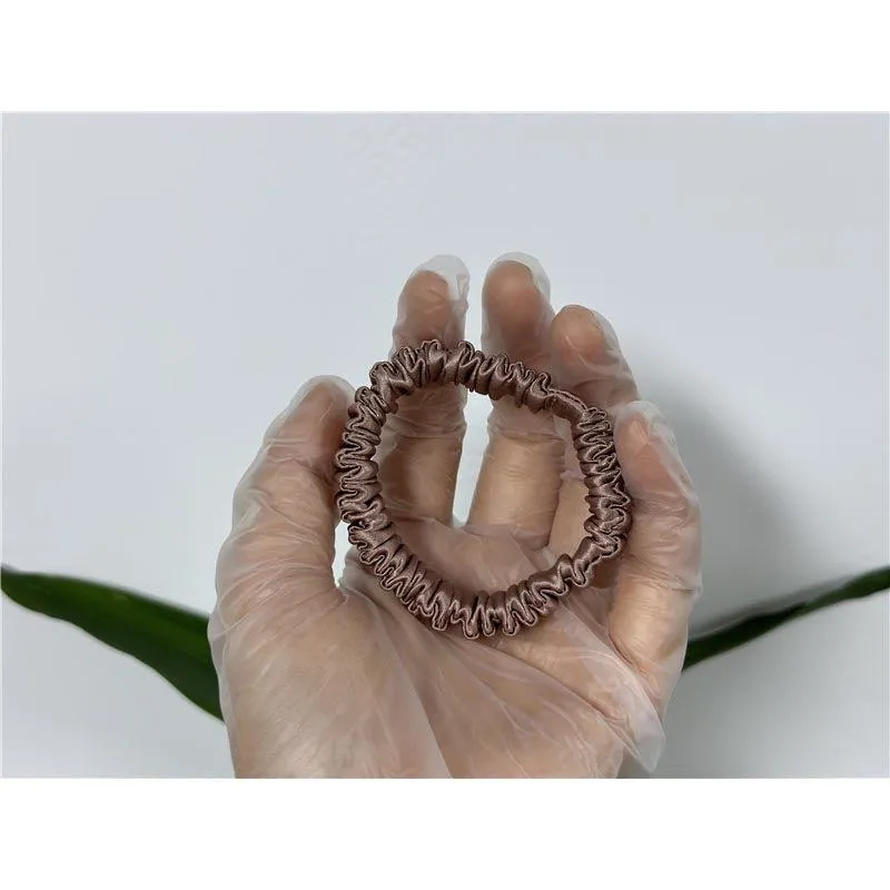 Ebony silk scrunchies mini