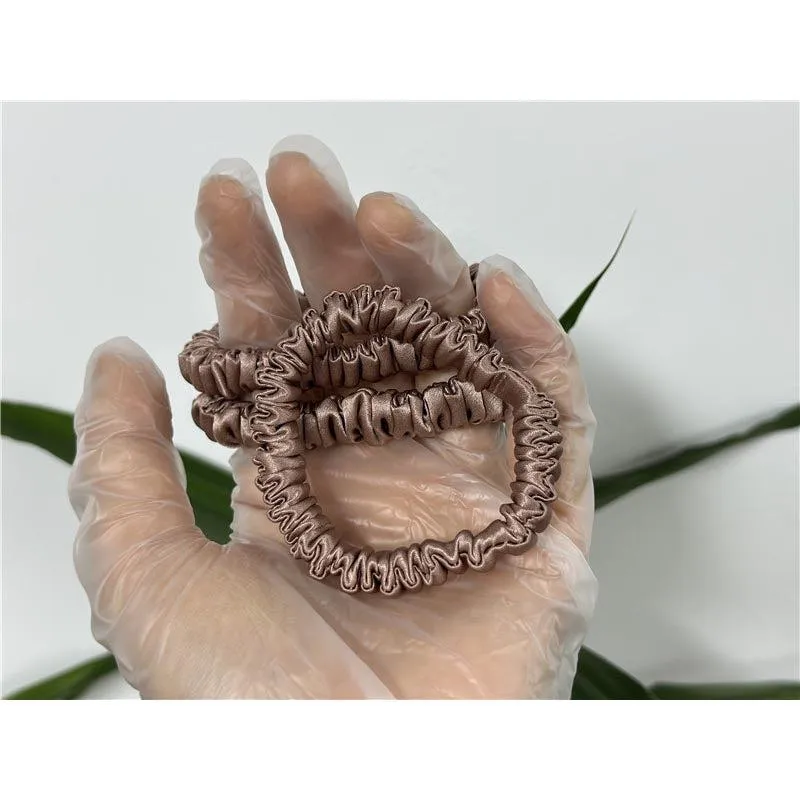 Ebony silk scrunchies mini
