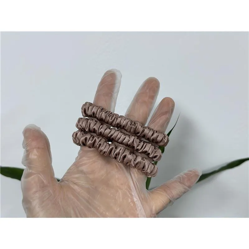 Ebony silk scrunchies mini