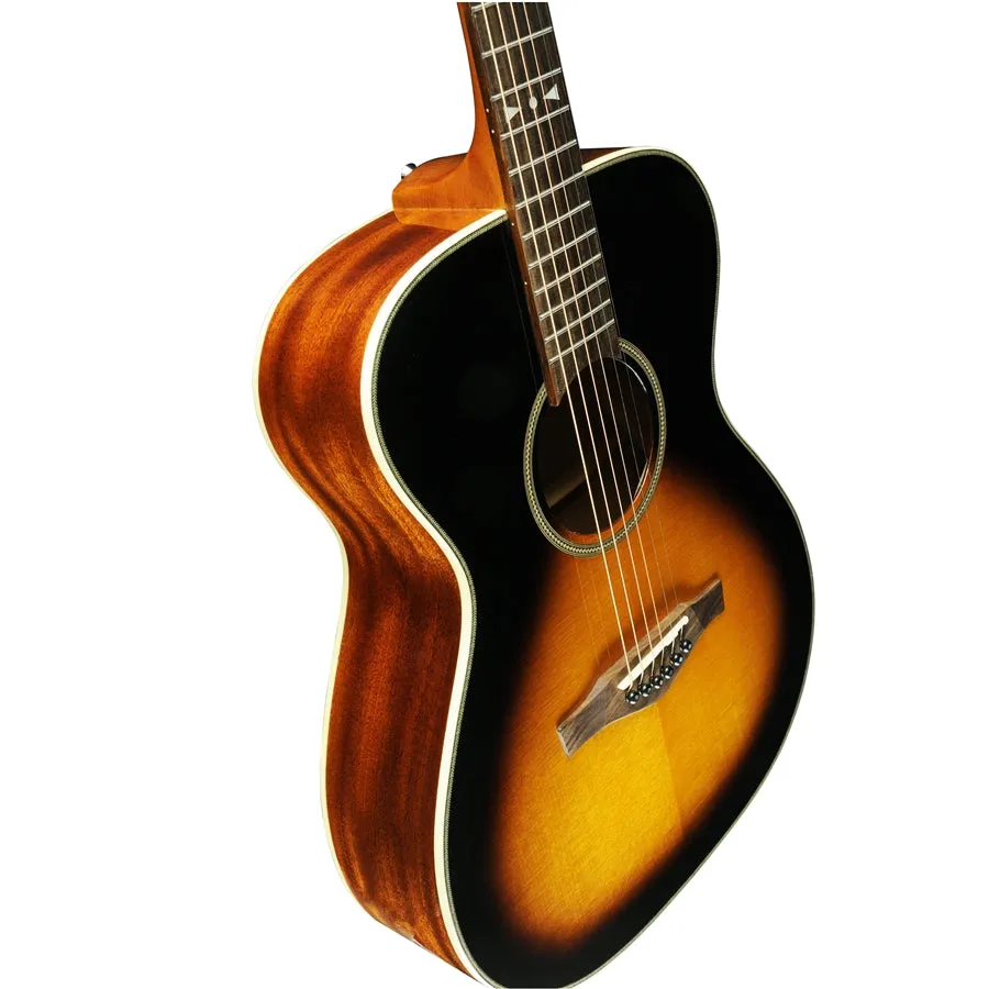 Eko Ego Icon EQ Wide Nut (46mm) Vintage Sunburst Electro Fishman Sonitone Installed - Spruce Top