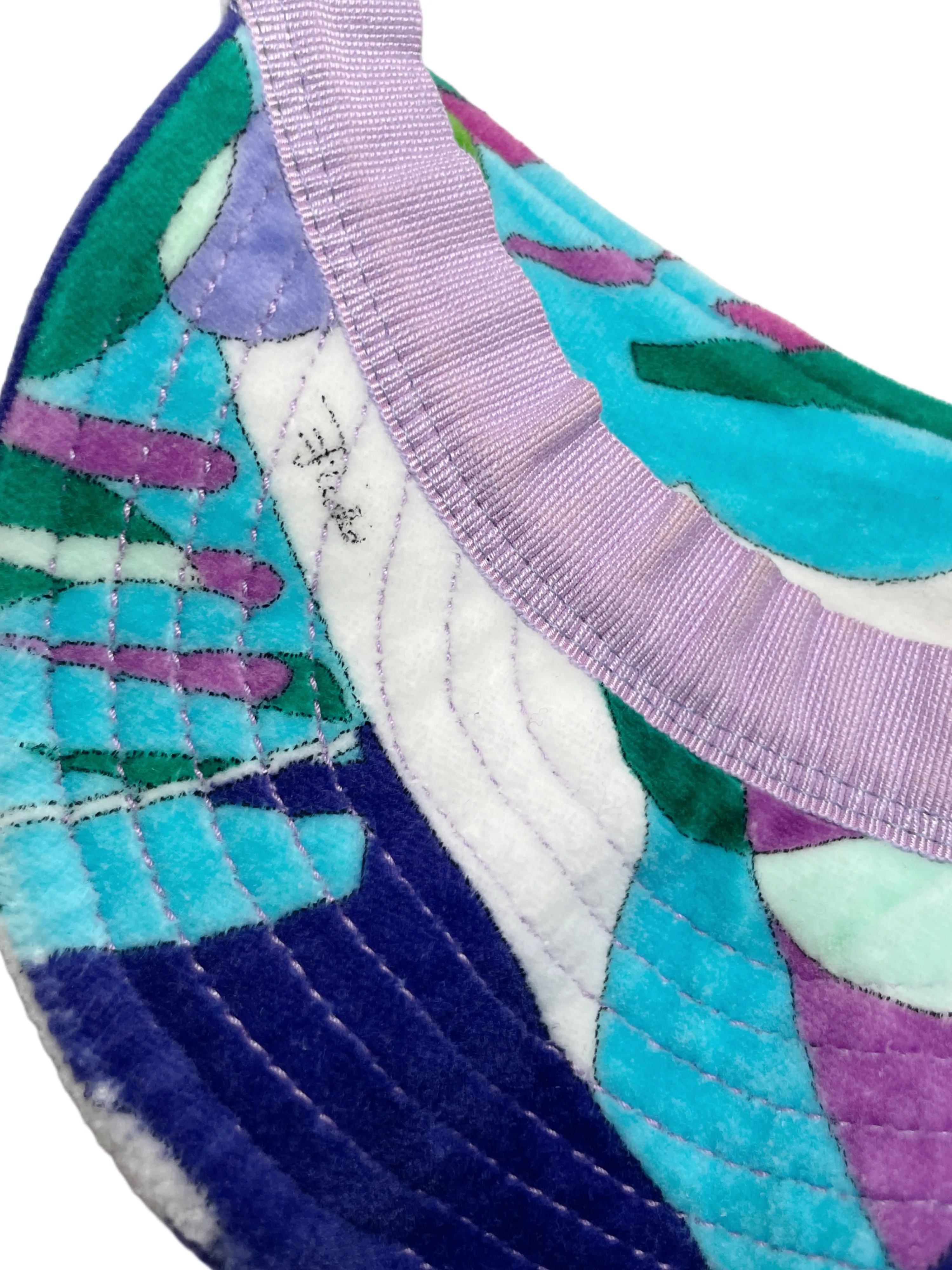 Emilio Pucci Multicolored Terrycloth Tie Visor, SIze OS