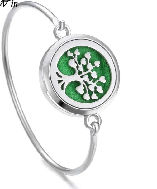Essential Oil Diffuser Tree of Life Locket Bracelet