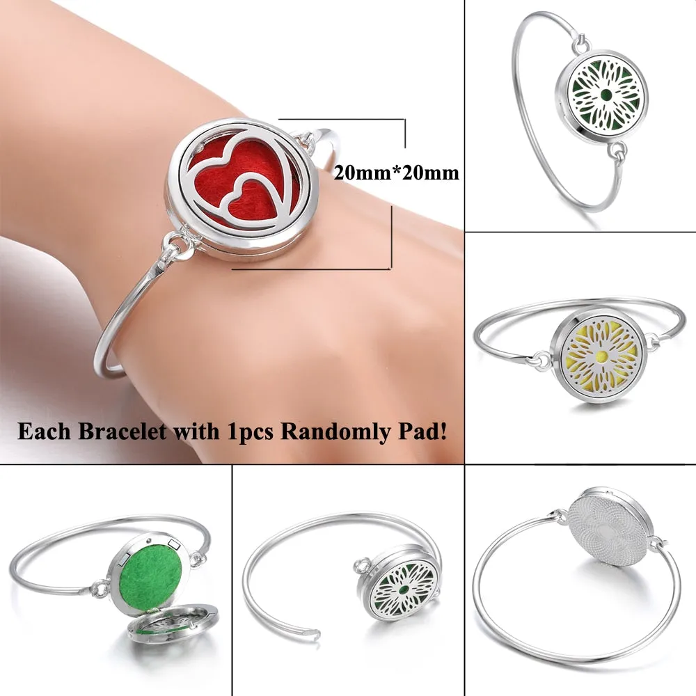 Essential Oil Diffuser Tree of Life Locket Bracelet
