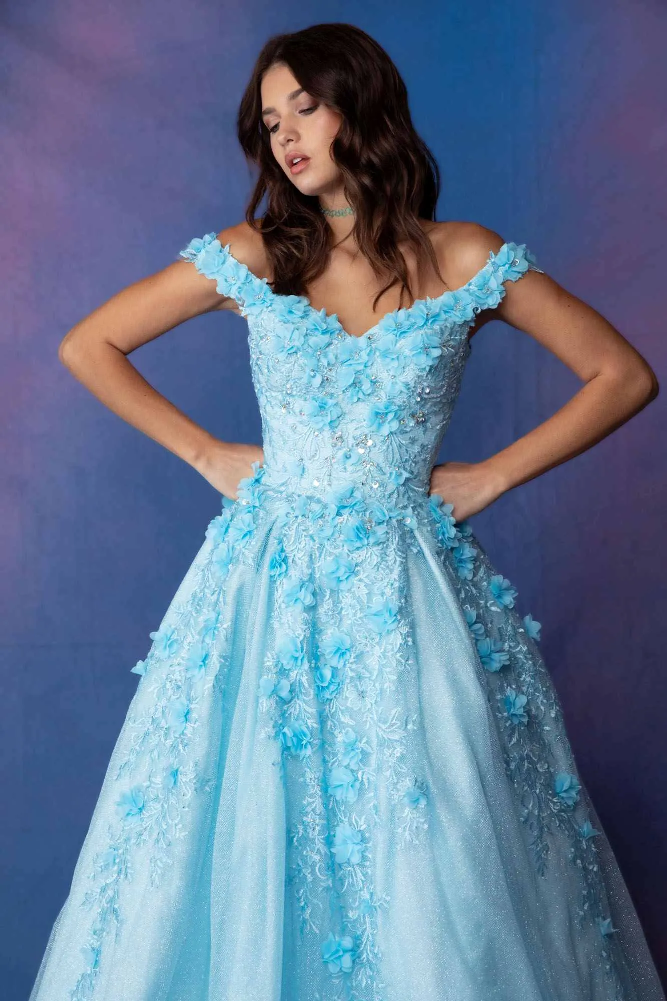 Eureka 9339 Quinceanera Glitter Mesh Ball Gown Includes Cape