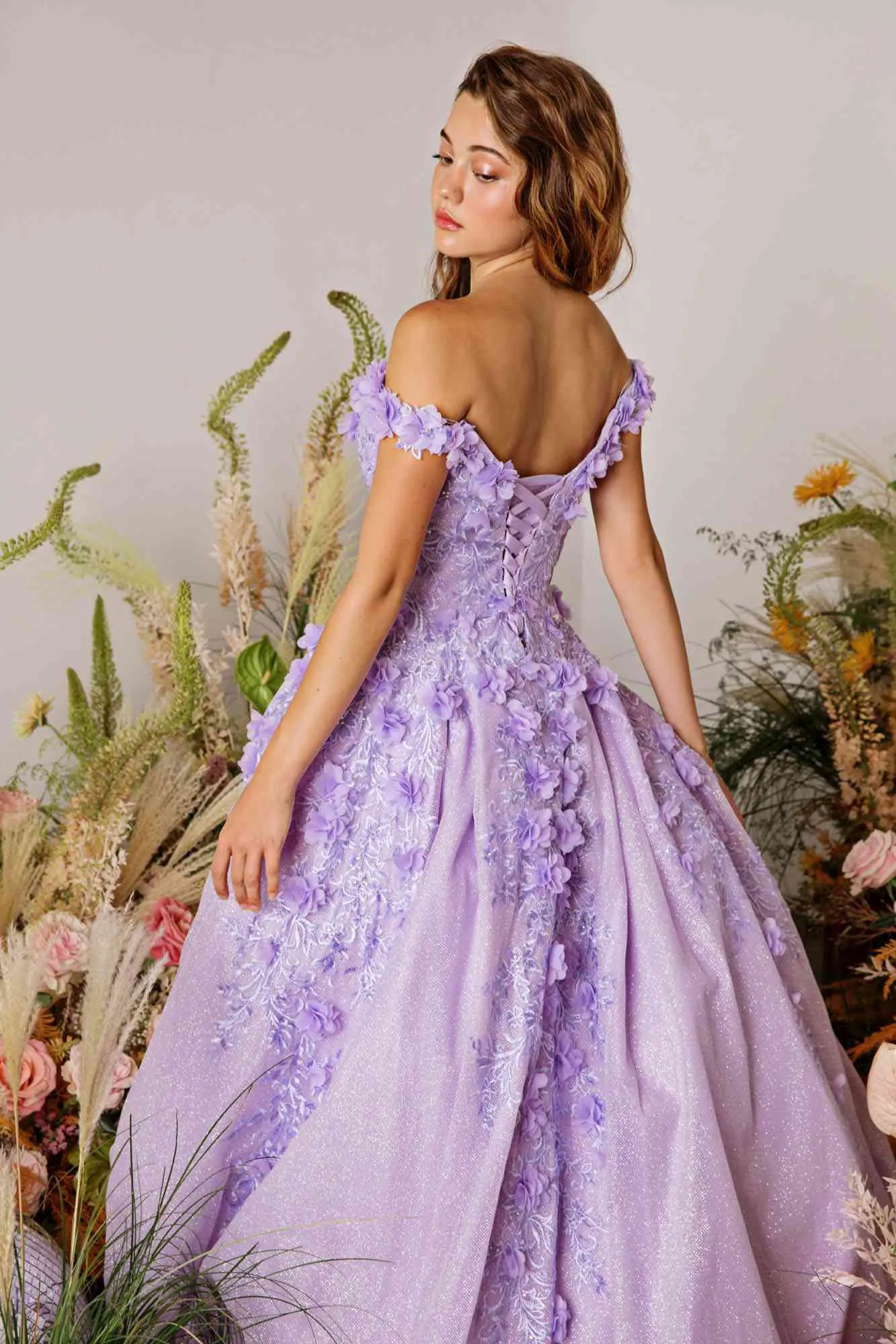 Eureka 9339 Quinceanera Glitter Mesh Ball Gown Includes Cape