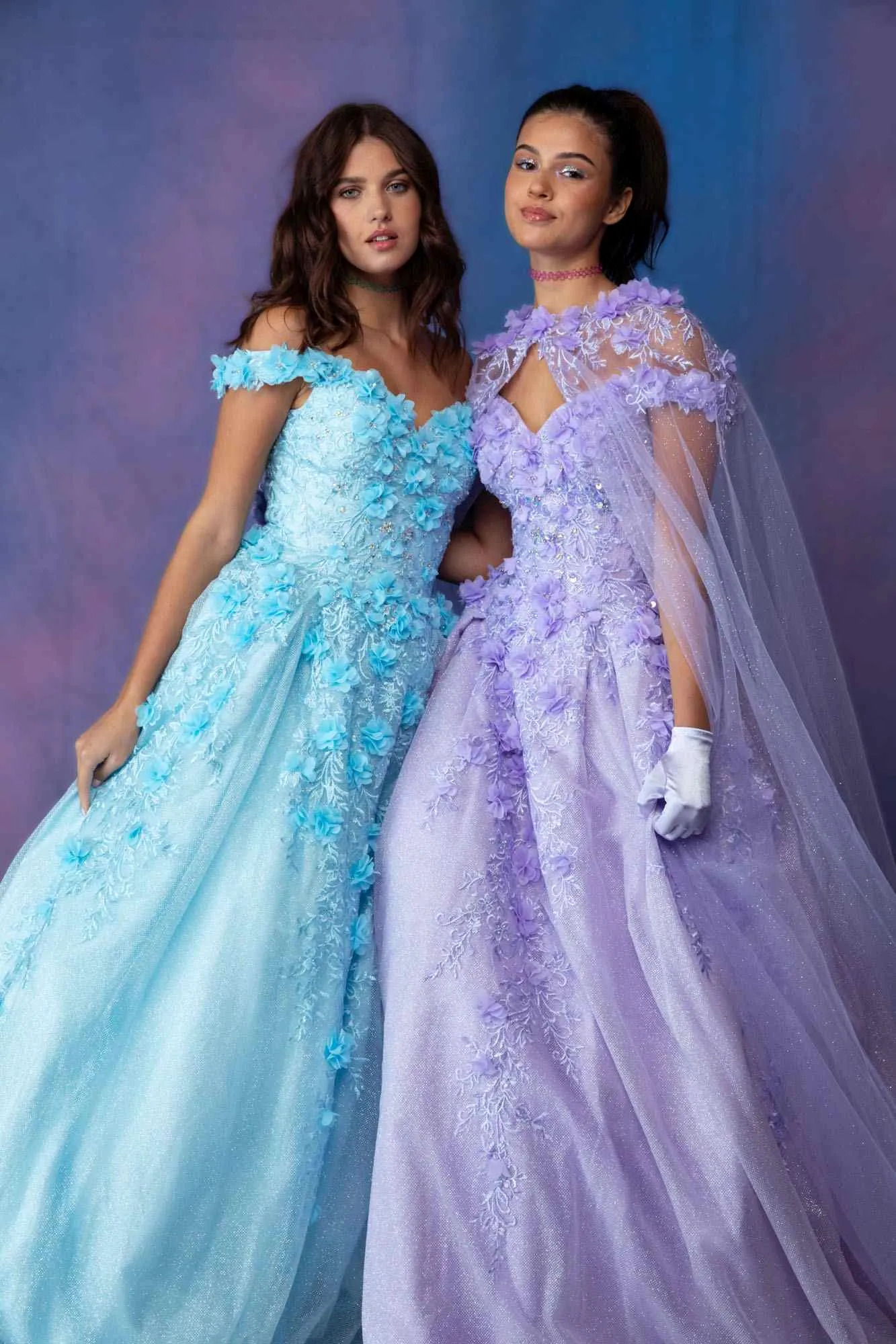 Eureka 9339 Quinceanera Glitter Mesh Ball Gown Includes Cape