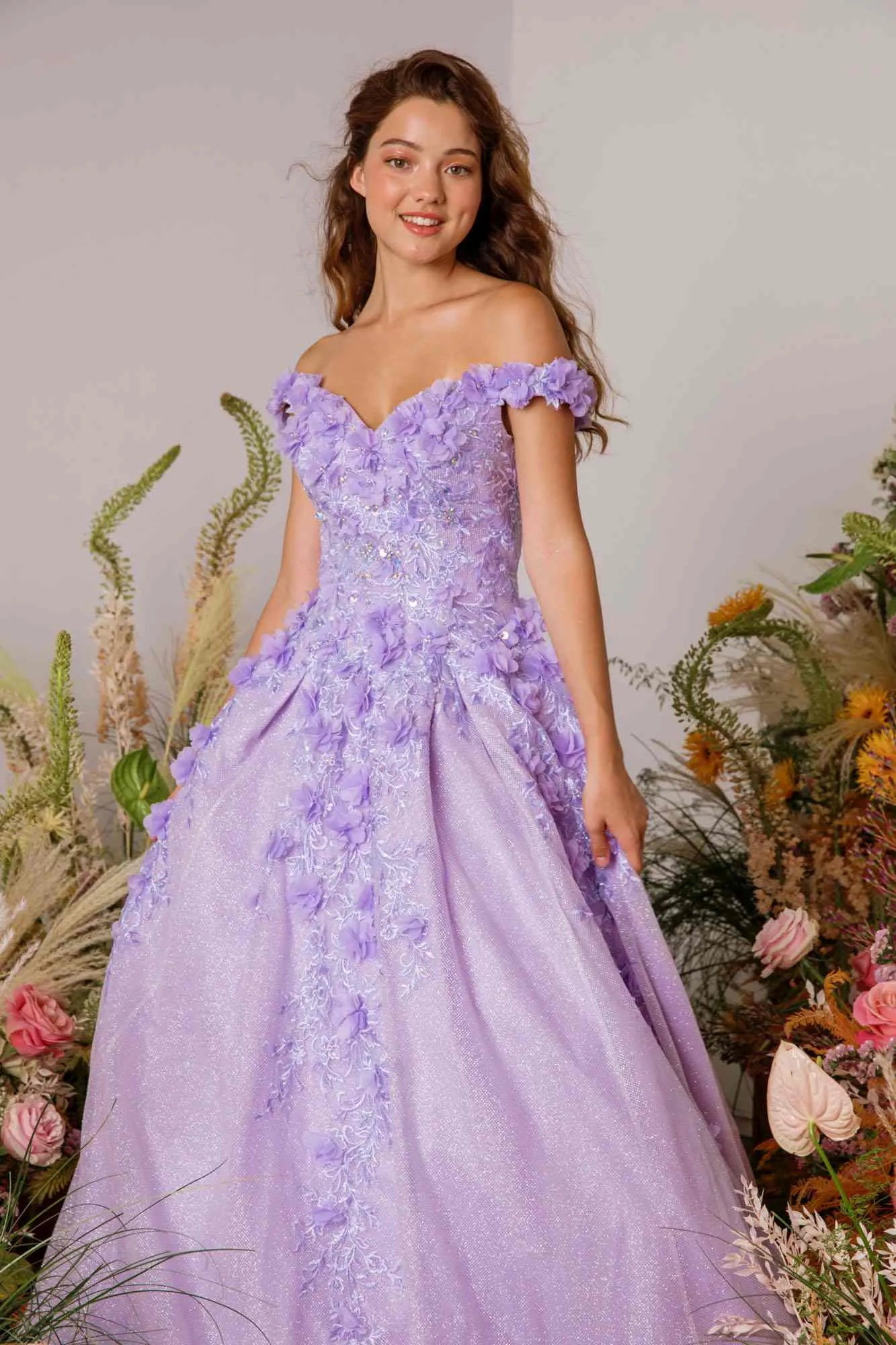 Eureka 9339 Quinceanera Glitter Mesh Ball Gown Includes Cape