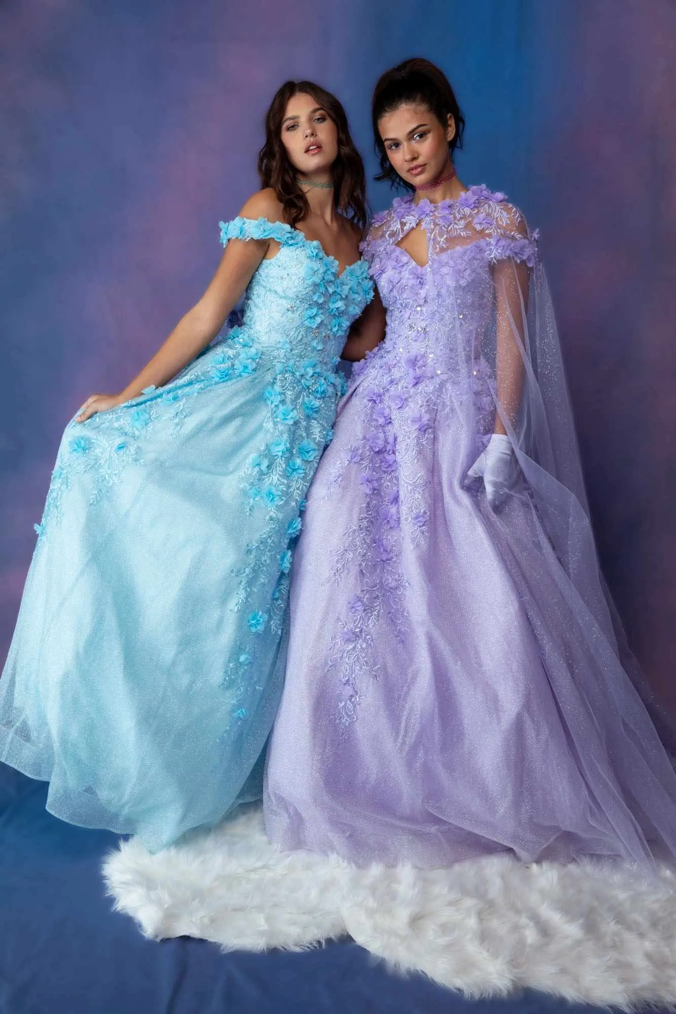 Eureka 9339 Quinceanera Glitter Mesh Ball Gown Includes Cape