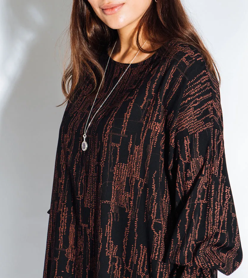 Eve Gravel Vetiver Dress