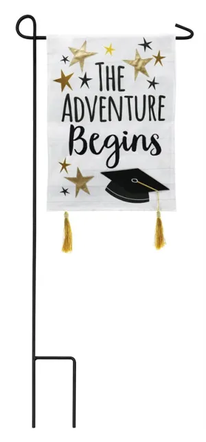 Evergreen Graduation Adventure Garden Burlap Flag, 18'' x 12.5'' inches