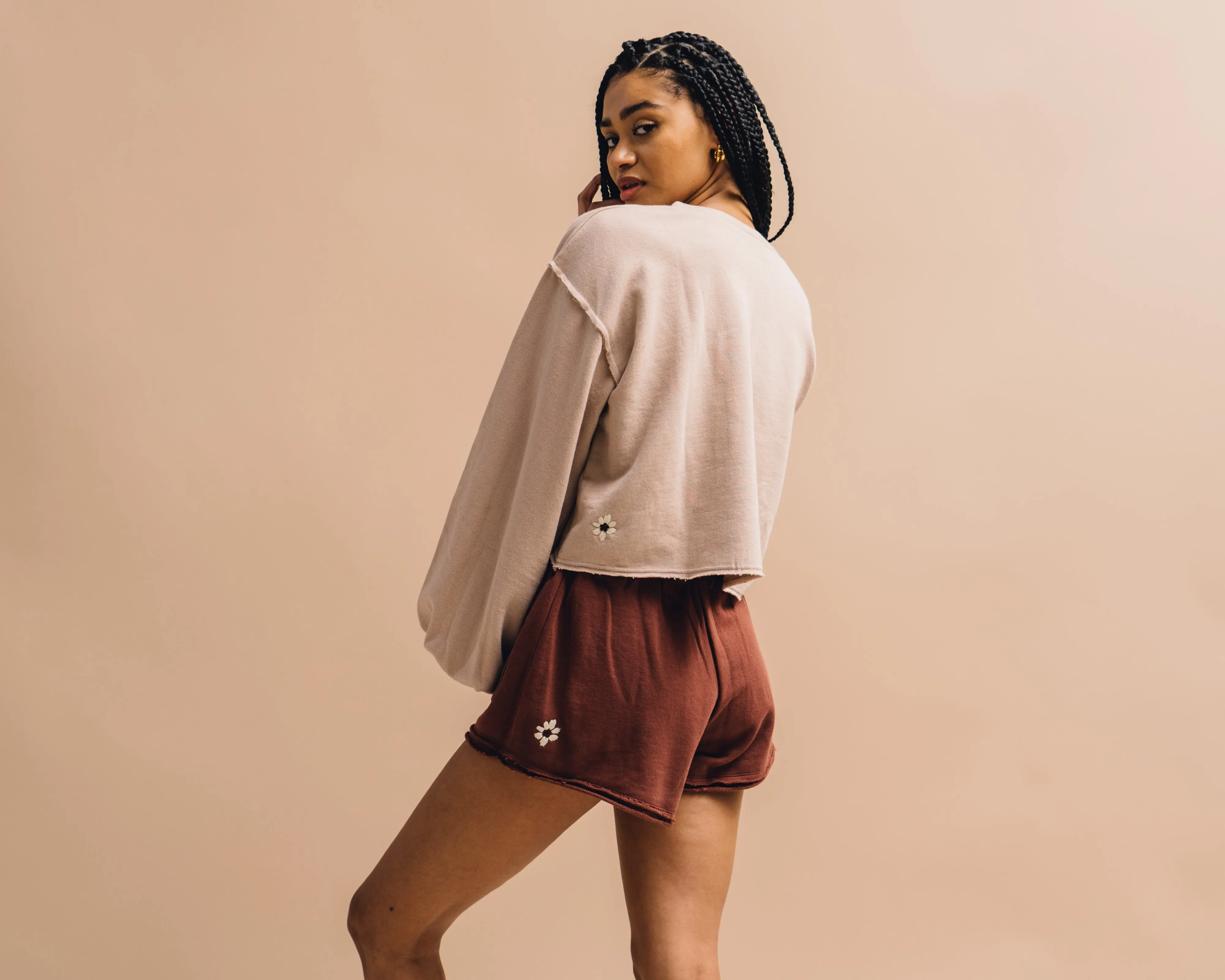 Evyn Sweatshort-Cocoa