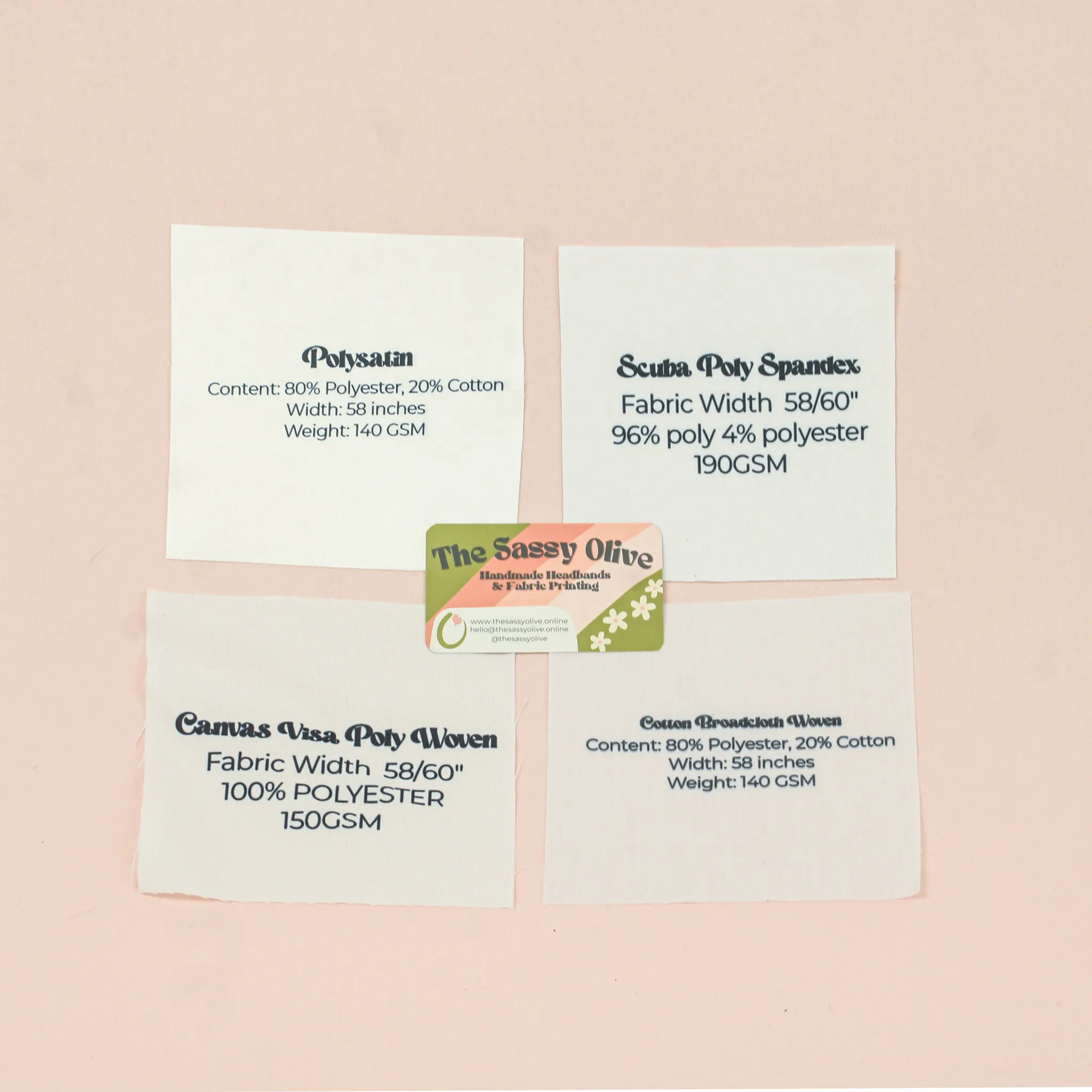 Fabric Sample Swatches