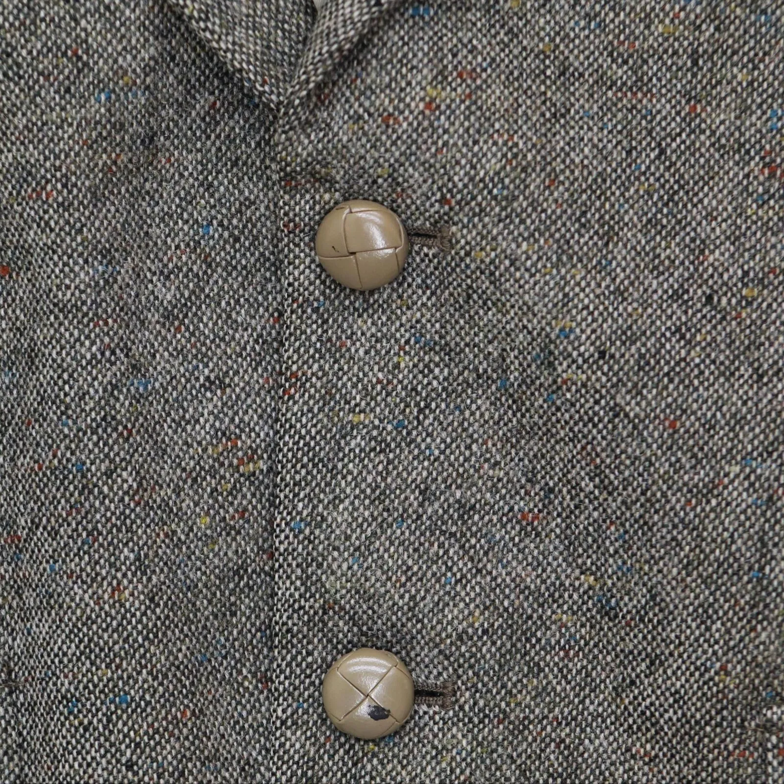 Farah Vintage Wool Herringbone Tweed Sport Coat Blazer Suit Jacket Brown 40R