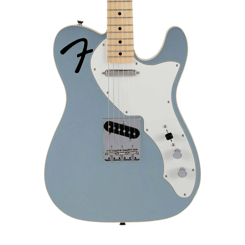 Fender Japan Ltd Ed F Hole Telecaster Thinline Electric Guitar, Maple FB, Mystic Ice Blue
