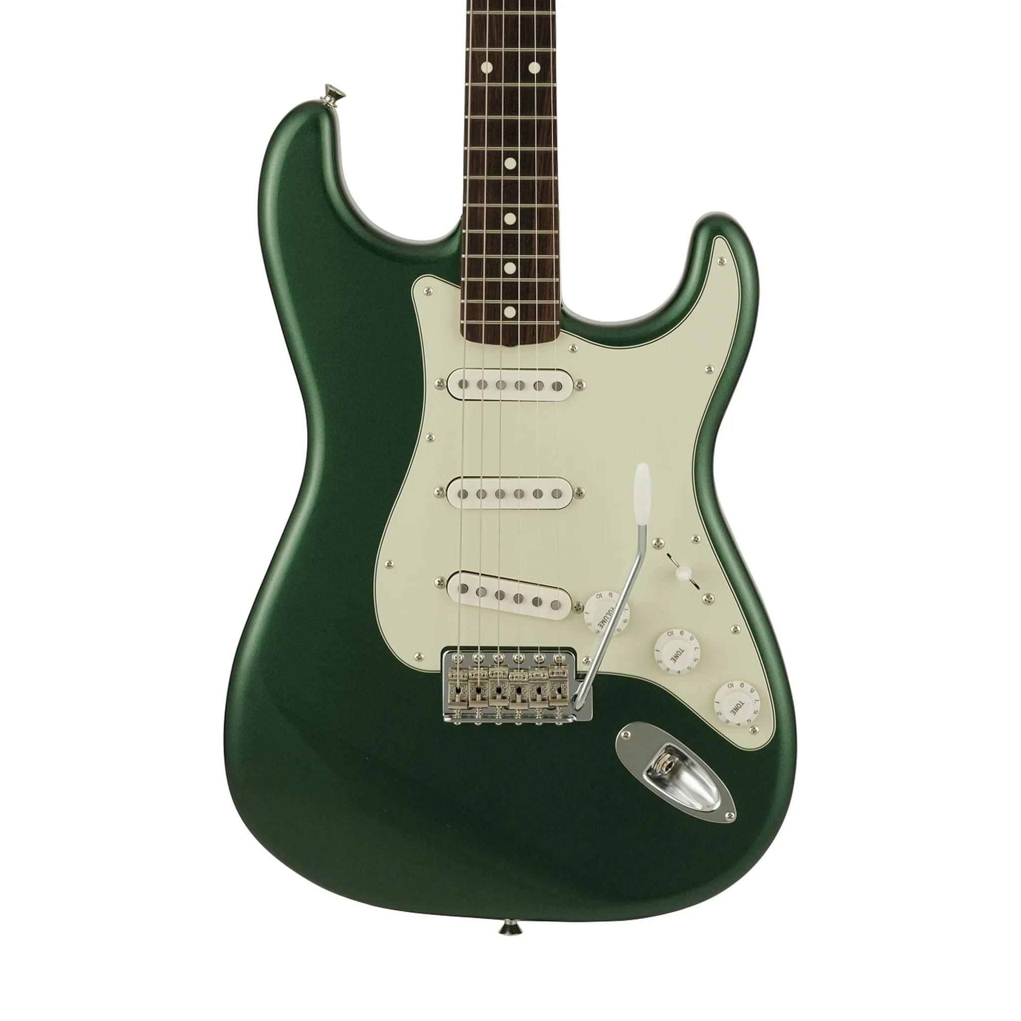Fender Japan Traditional II 60s Stratocaster Electric Guitar, RW FB, Aged Sherwood Green Metallic