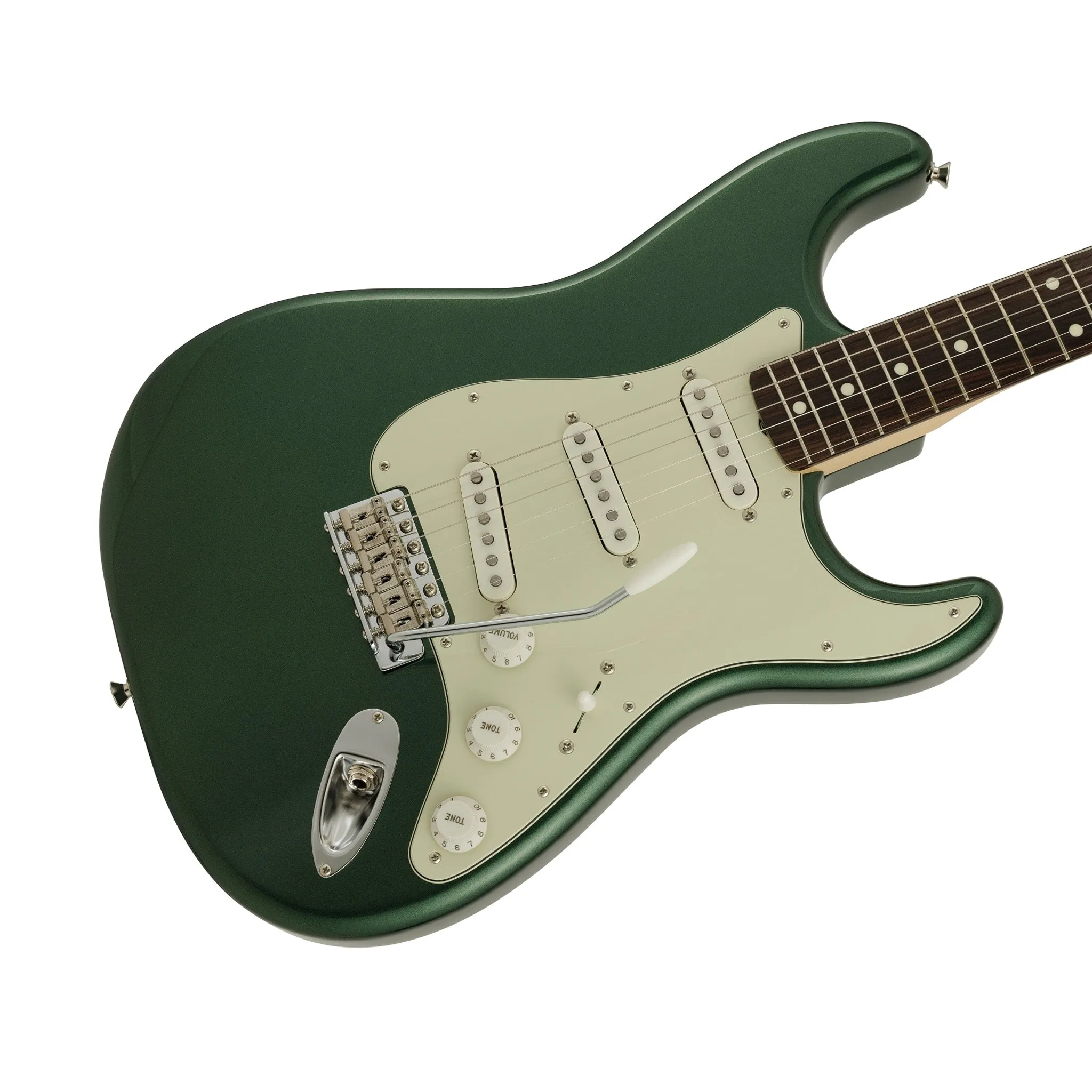 Fender Japan Traditional II 60s Stratocaster Electric Guitar, RW FB, Aged Sherwood Green Metallic