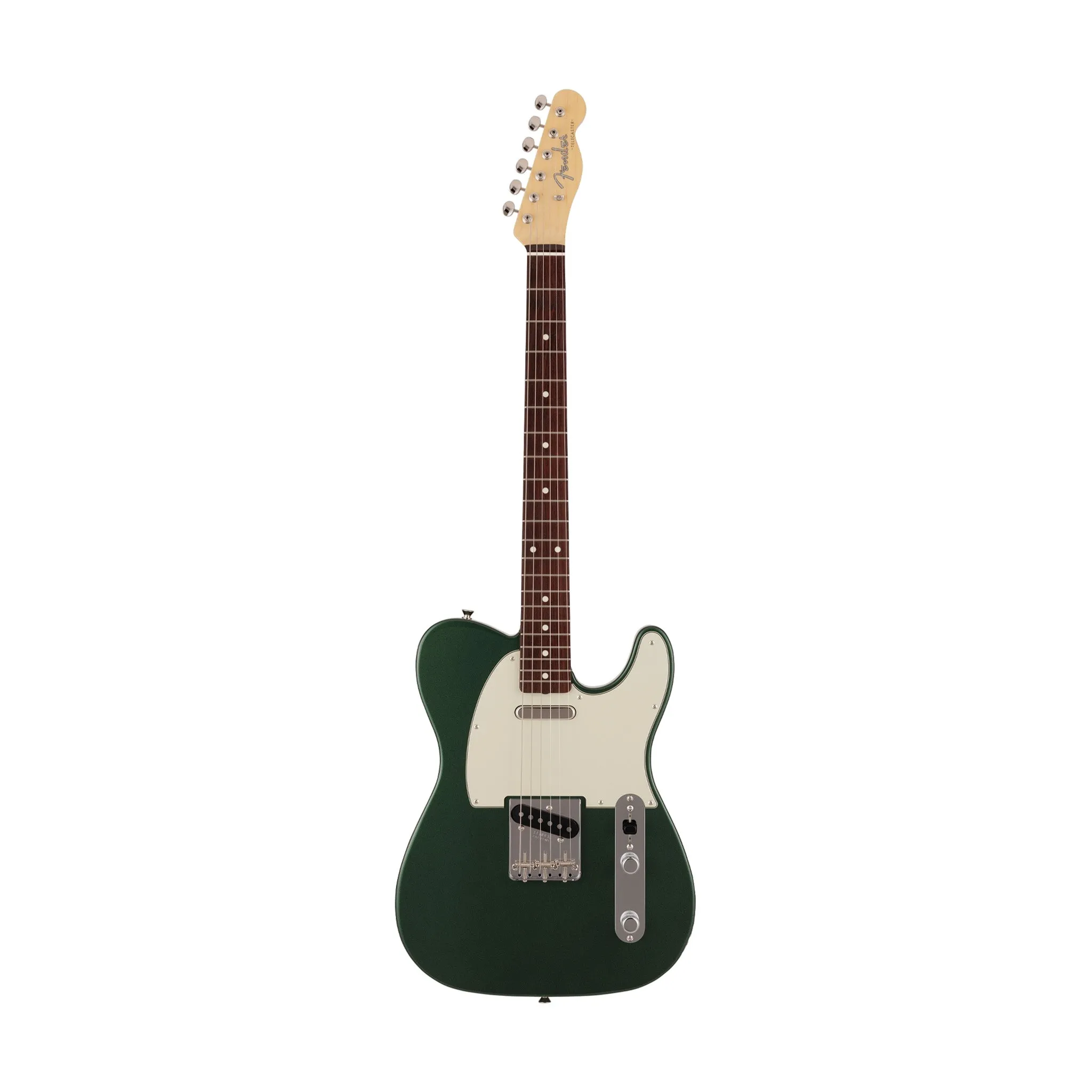 Fender Japan Traditional II 60s Telecaster Electric Guitar, RW FB, Aged Sherwood Green Metallic