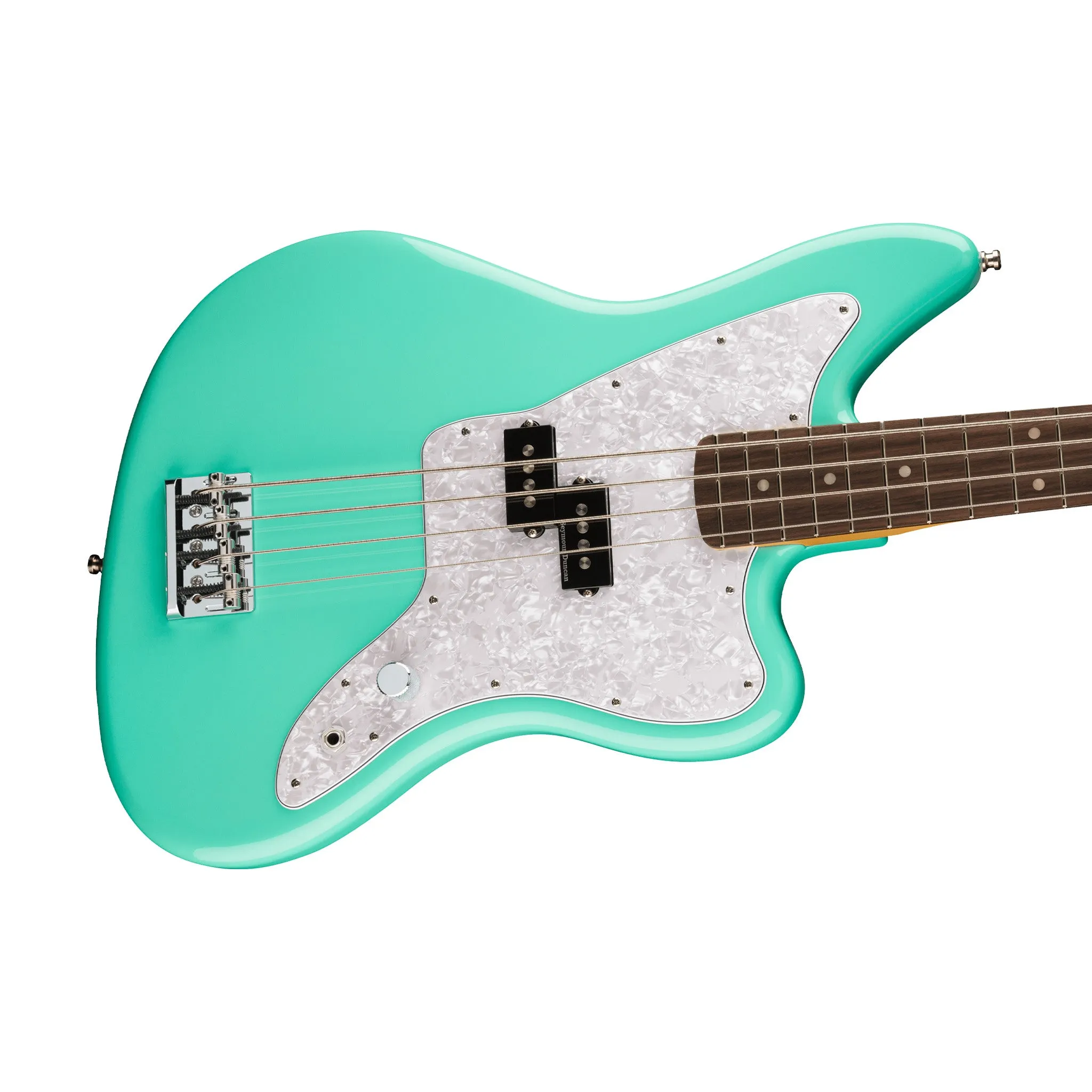 Fender Mark Hoppus Jaguar Bass Guitar, RW FB, Sea Foam Green