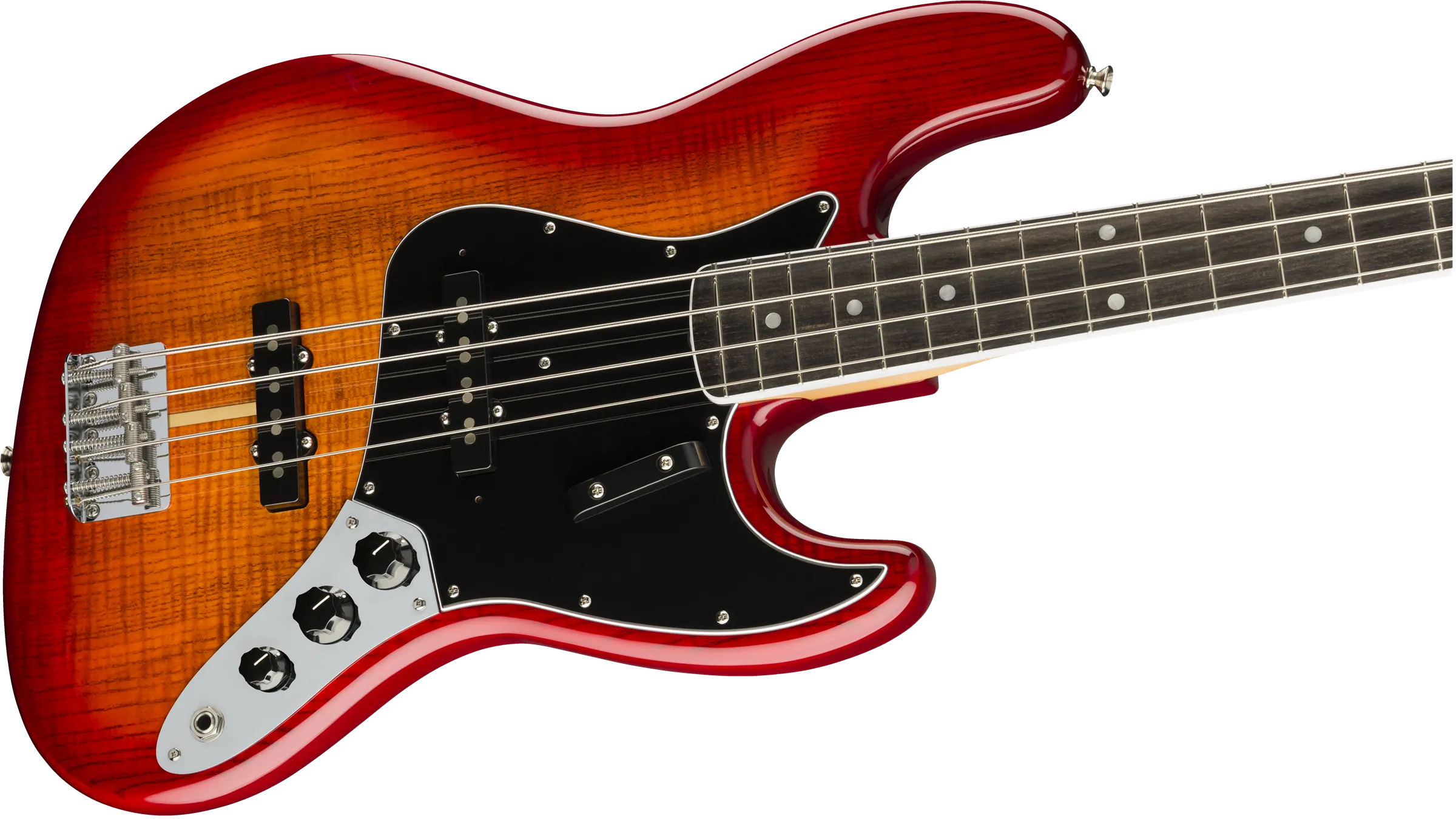 FENDER  Rarities Flame Ash Top Jazz Bass® Ebony Fingerboard Plasma Red Burst