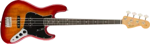 FENDER  Rarities Flame Ash Top Jazz Bass® Ebony Fingerboard Plasma Red Burst