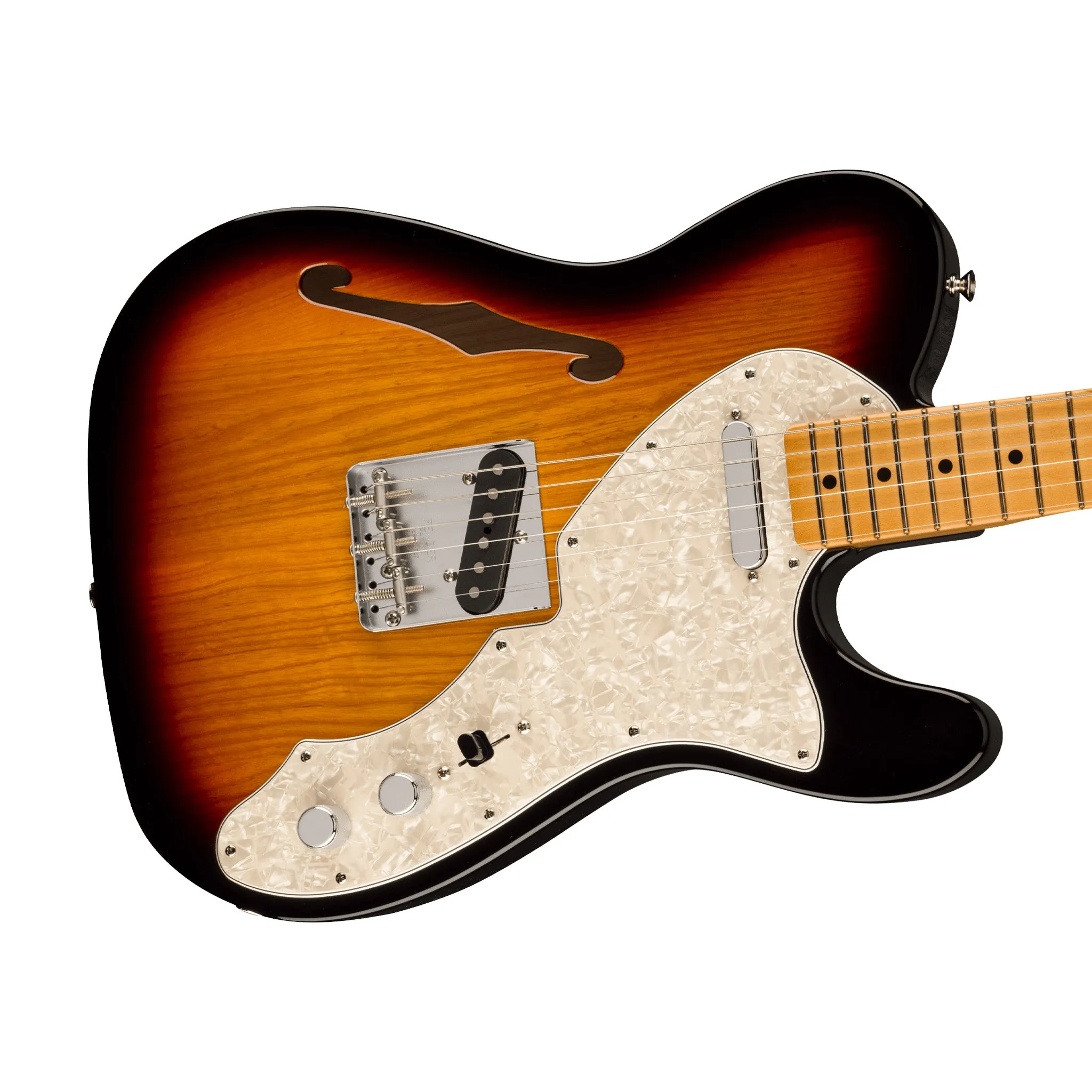 Fender Vintera II 60s Telecaster Thinline Electric Guitar, Maple FB, 3-Tone Sunburst