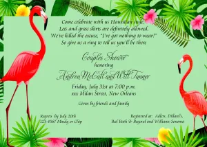 FLAMINGOS CUSTOM INVITATION