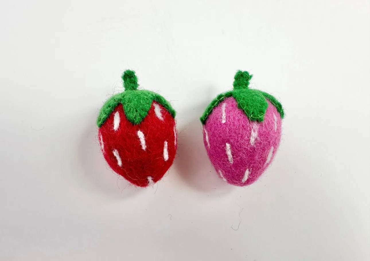 Fuchsia Strawberry Curtain Ties