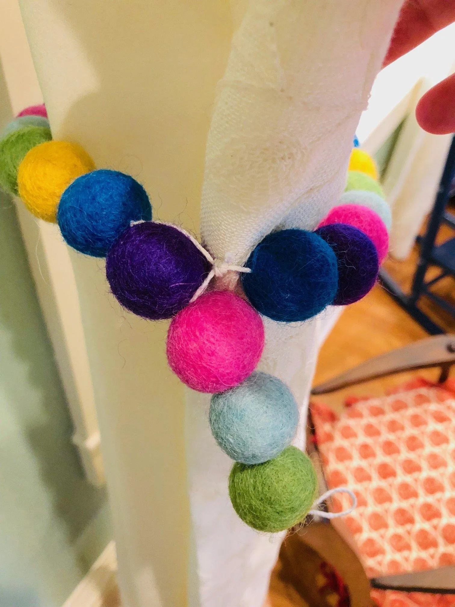 Fuchsia Strawberry Curtain Ties