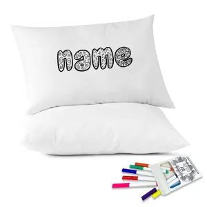 Fun Personalized Pillowcase with Name - FREE Fabric Markers