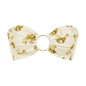 Gold Filigree Tori Ties Bandeau Bikini Top