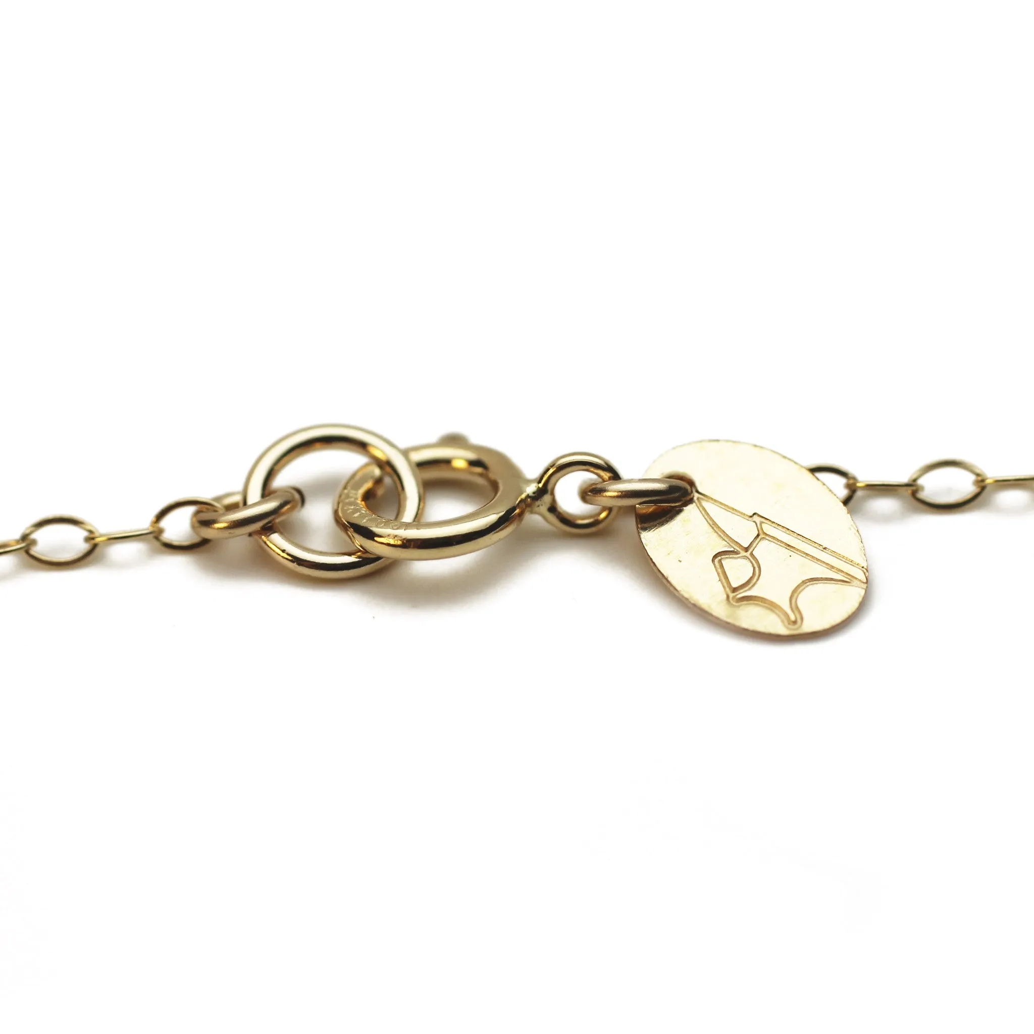 Gold Name Plate Necklace Custom 3"