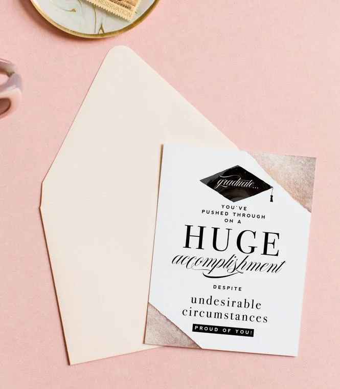 Graduate - Huge Accomplishment Graduation Card