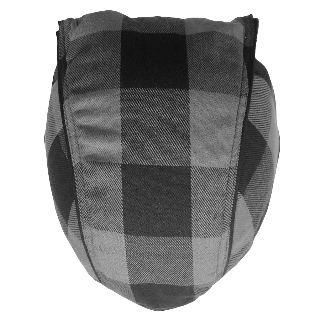 Gray Buffalo Plaid Headwrap