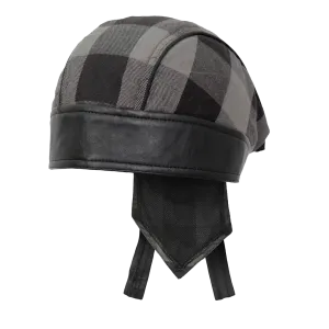 Gray Buffalo Plaid Headwrap