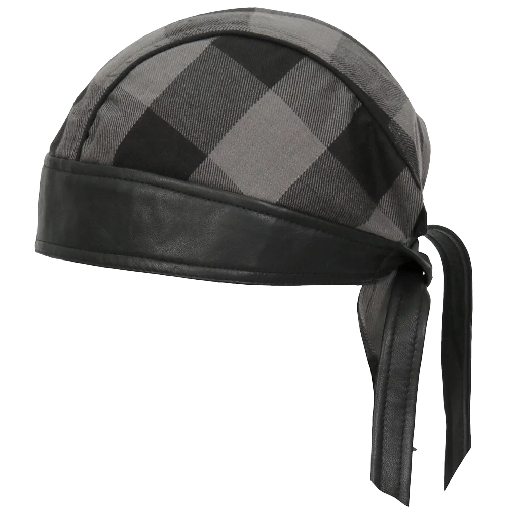 Gray Buffalo Plaid Headwrap