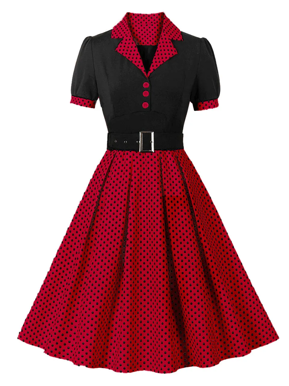 Green Polka Dots 1950S Vintage Swing Dress
