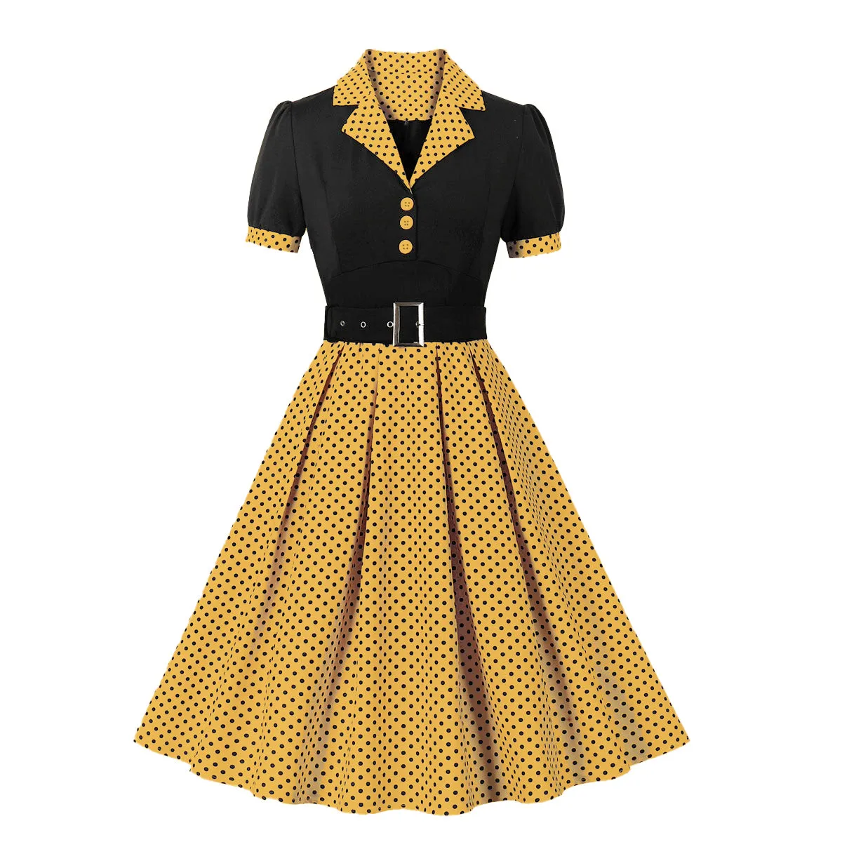 Green Polka Dots 1950S Vintage Swing Dress