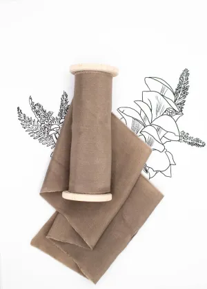 Greige Silk Ribbon in Habotai