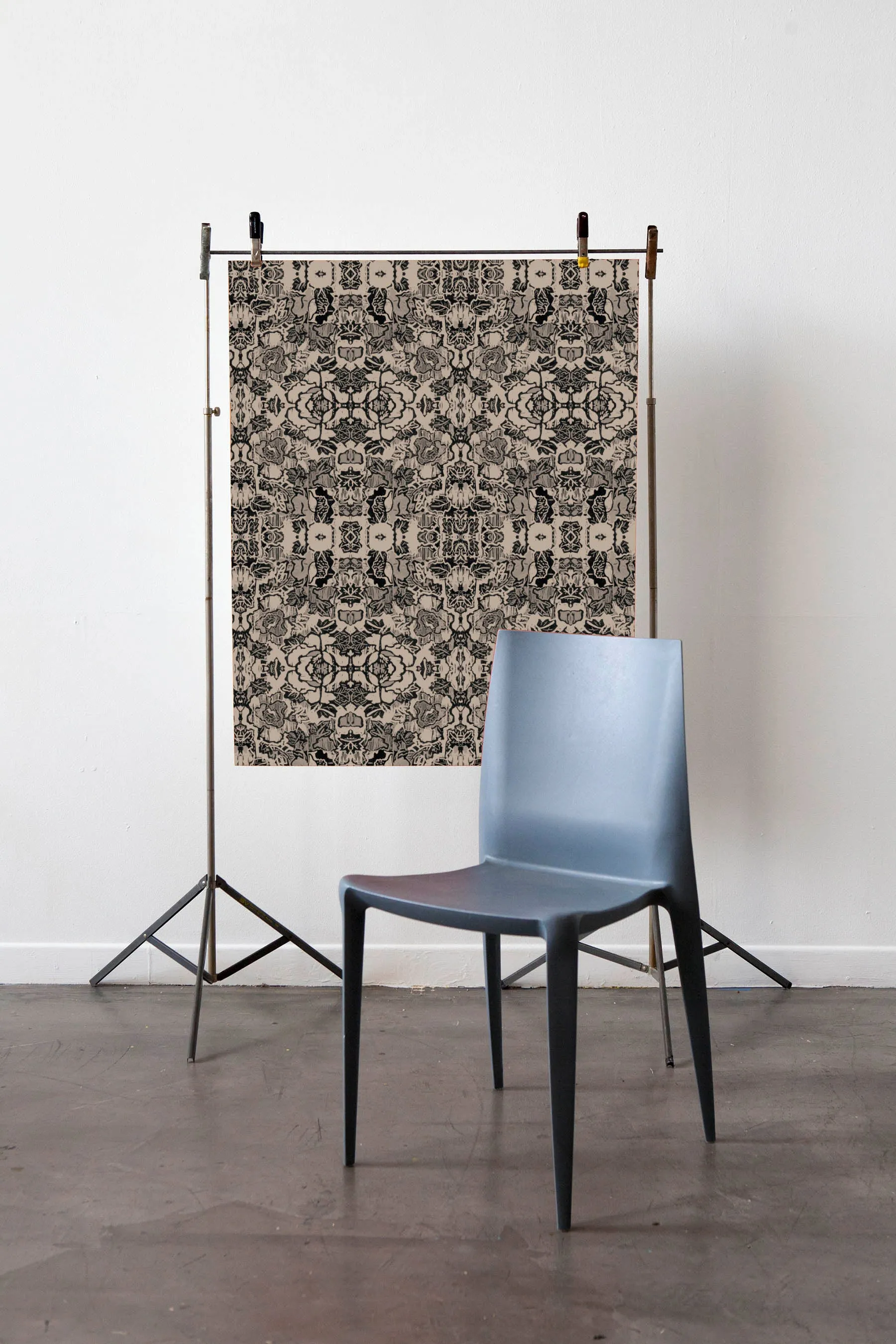 Indian Floral (Med), Taupe