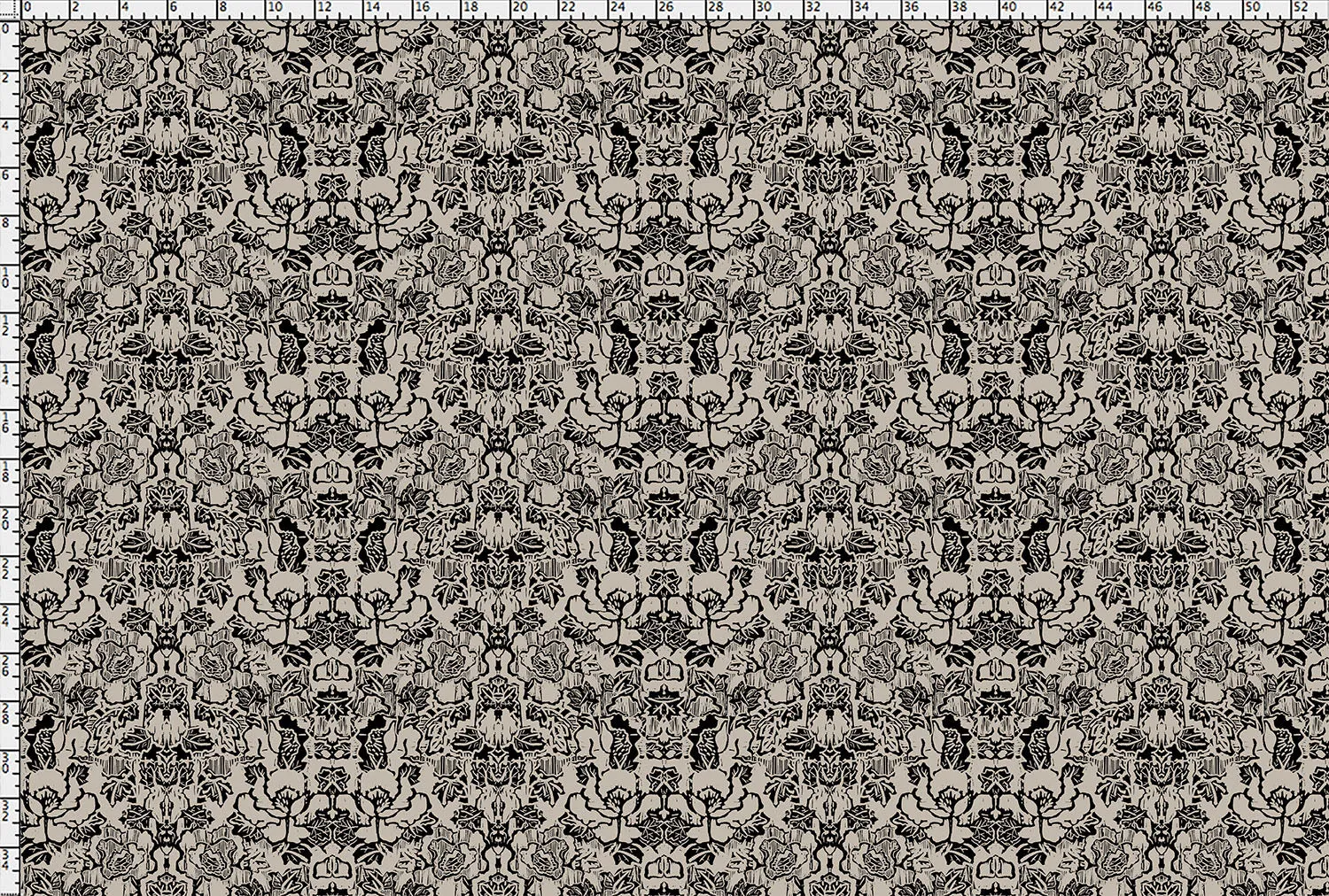 Indian Floral (Med), Taupe