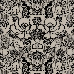 Indian Floral (Med), Taupe