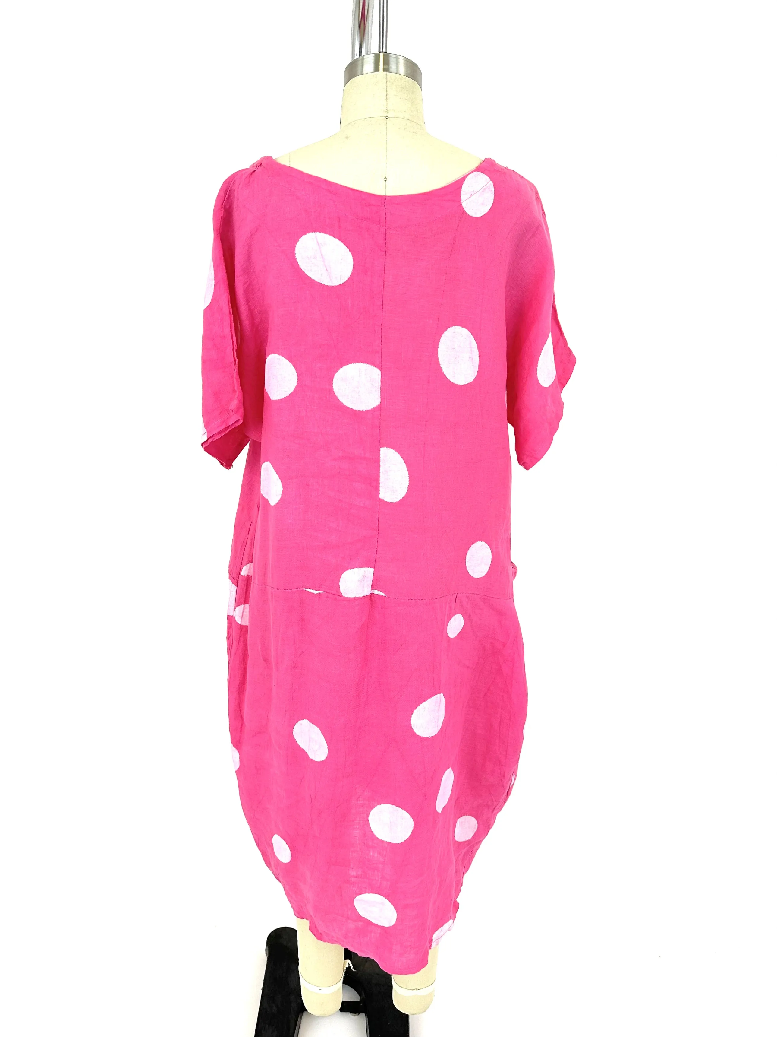 Italian Linen Polka Dot Dress