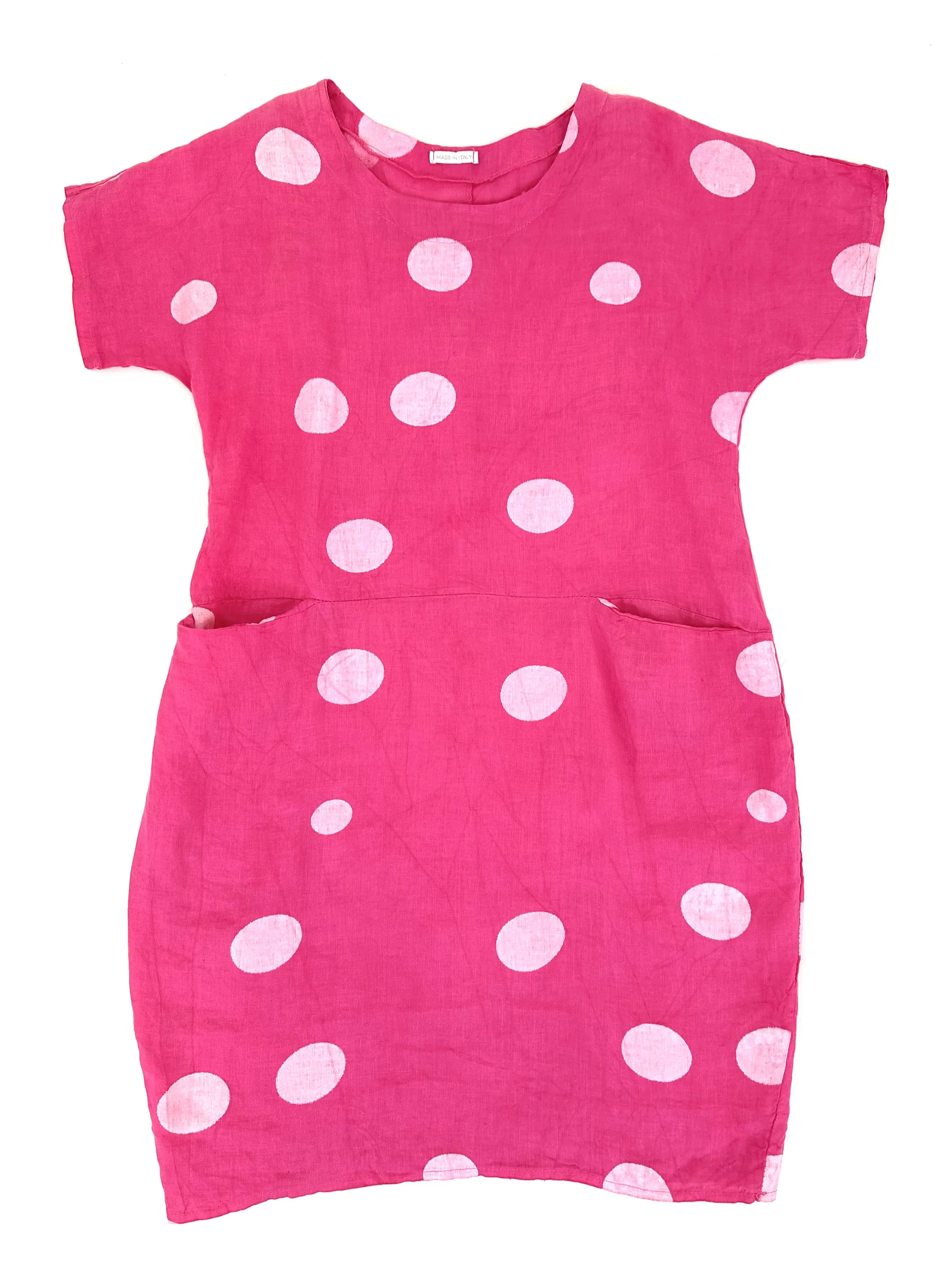 Italian Linen Polka Dot Dress