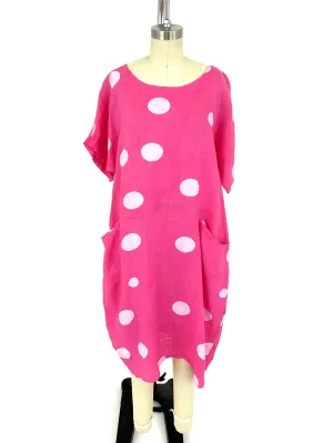 Italian Linen Polka Dot Dress