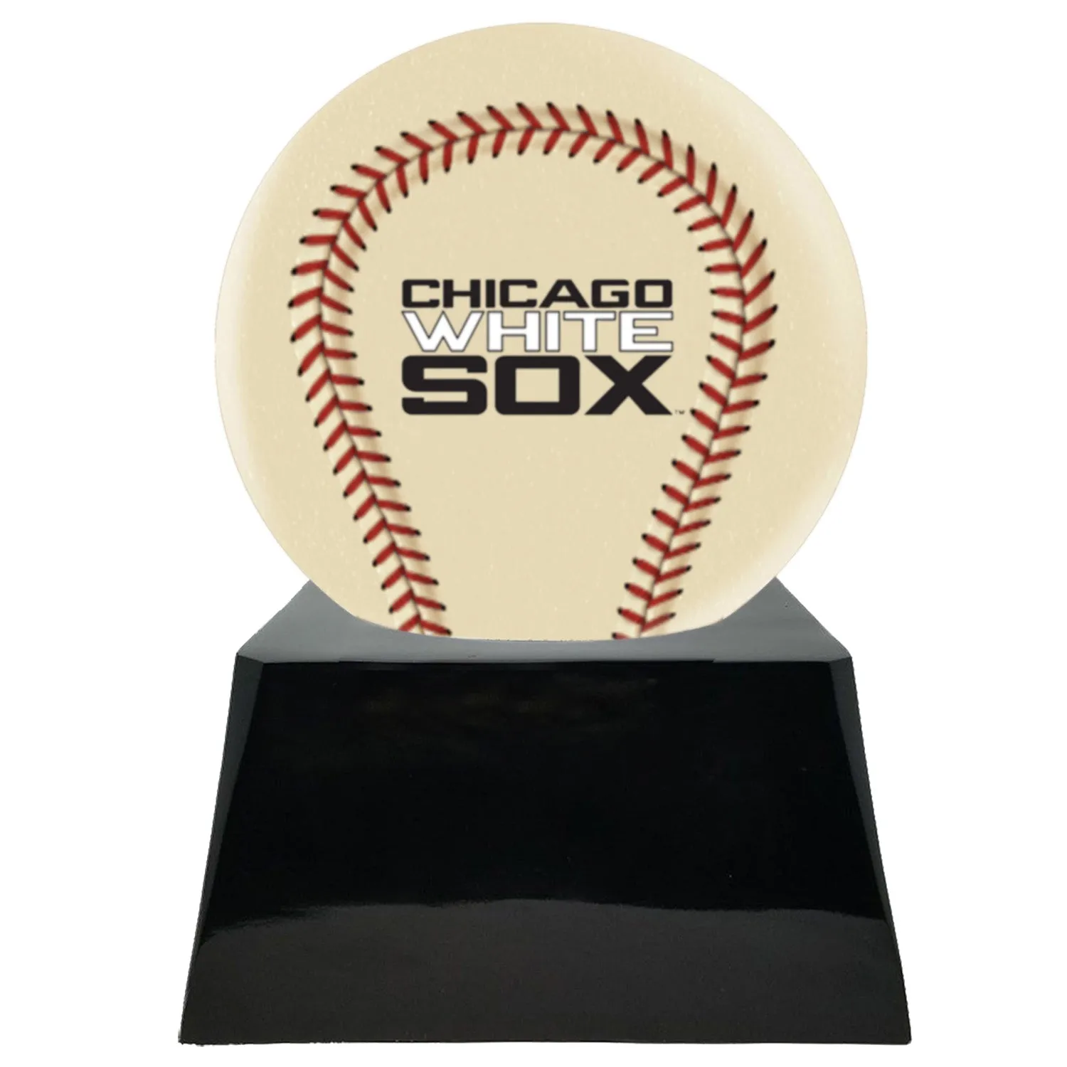 Ivory Baseball Trophy Urn Base with Optional Chicago White Sox Team Sphere